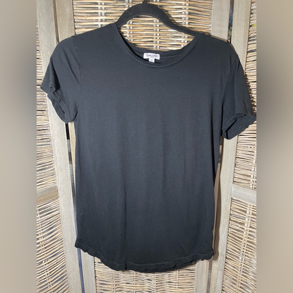 Splendid Classic Black Tee Shirt in Supima Cotton / Modal - Small
